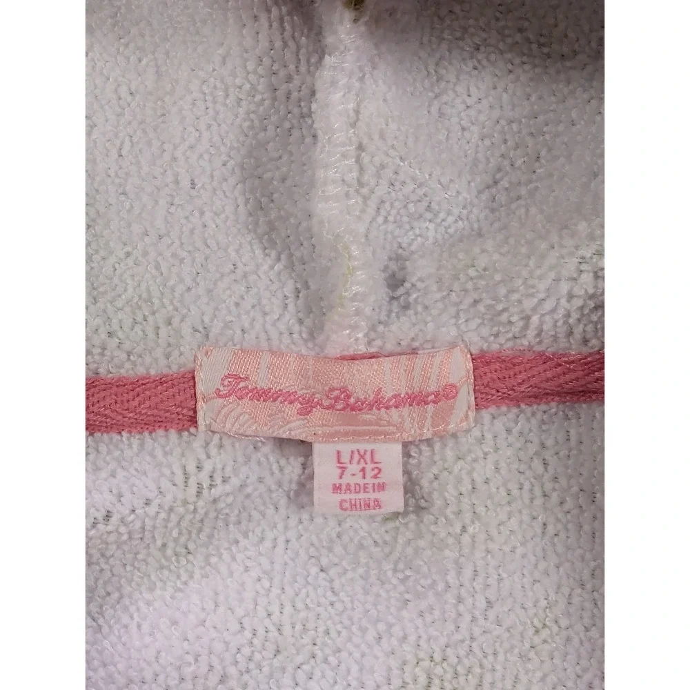 Tommy Bahama Beach Cover Up Hoodie Kids Size L/XL 7-12 Multi Color Pockets